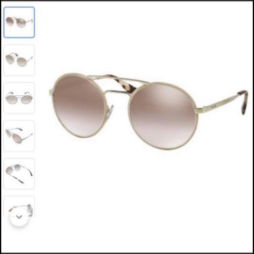 Prada Pr51ss Aviator Double Bar Silver Sunglasses